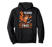 3 Years Orange Leukemia Cancer Free Superhero Boy Survivor Pullover Hoodie