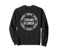 3 Years Sober Coin Journey Celebrate Milestones Recovery Sweatshirt