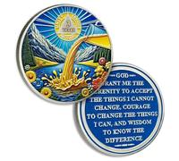 3 Years Sobriety Coin Farewell Alcohol Sobriety Chip Alcoholics Anonymous Medallion Sun Chips AA Chips and Medallion Serenity Prayer Coin Recovery Coins Anniversary Token Sober Gifts for Men Women