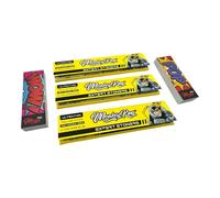 3 Yellow Monkey King Size Coloured Rolling Papers Ultra-Thin King Size & 2 Retro Tips