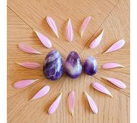 3 Yoni Eggs in Light Amethyst with Holes