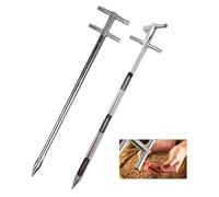 3 Zone Soil Sampler Probe, Stainless Steel Thief Tube for Efficient Grain, Cement, Fertilizer Sampling