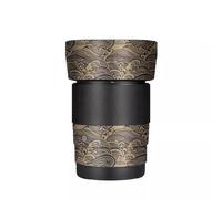 30 1.4 E Camera Lens Skin Accessories Vinyl Wrap Body Protective Film Sticker for Sigma 30mm F1.4 DG DN fit for Sony E Mount Camera Protector Decals (Wave Gold)