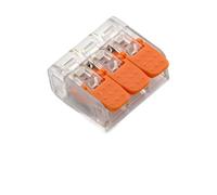 30-100 Pcs Cable Wire Connectors Mini Quick Terminal Block Electrical Reusable Type Plug-in Terminals(663WO,50PCS)