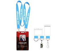 30-1000 Pcs Custom Lanyard with Double Hook Clip, Personalised Lanyards for ID Badge, Name tag, Staff, Events