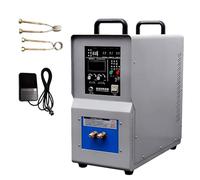 30-100KHz Small Induction Heater High Frequency Induction Heater Furnace Induction Heating Machine Double Coils & Foot Switch for Melt Welding Heating and Annealing 40°C~2000°C