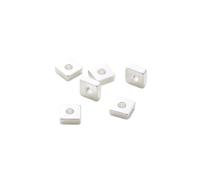 30-100Pcs 14K/18K Gold Color Plated Brass 2/3/4mm Flat Square Spacer Bead for DIY Bracelet Necklace Jewelry Making Accessories(Silver,3mm x 50Pcs)