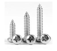 30-100pcs 304 Stainless Steel Electronic Small Size M1.2~M3.5 Cross Pan Round Head Self Tapping Screw(4mm,M3-30pcs)