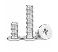 30-100pcs M1 M1.2 M1.4 M1.6 M2 M2.5 M3 A2-70 304 Stainless Steel Cross Ultra Thin Super Low Flat Wafer Head Bolt Screw(8mm,M1.6-3.0(100pcs))