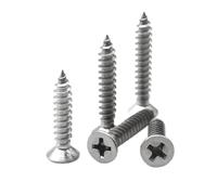 30-100pcs M1-M4.2 304 Stainless Steel Cross Countersunk Flat Head Self-tapping Screw(8mm,M2.6(100pcs))