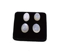 30.15 Cts / 4 Pcs Natural White Gray Moonstone Ring Size Gemstones Lot From Sri Lanka-DNM01B07H5MT2
