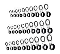 30/20/10pcs Ceramic Rings Fishing Rod Line Guide Outdoor Tackle Gear Ceramic Guide Rings with Wire Pole for Fishing Rod