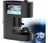 30-200X Diamond Inscription Viewer, Digital Microscope with 20 LED Fill Lights and Dual Screen Display, Adjustable Tray, for Diamond