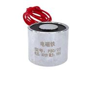 30 * 25mm Solenoid Electromagnet P30/25 Holding Electric Magnet Lifting DC 5V 6V 12V 24V Sucker 15Kg 150N 1Pcs(P30 25,12V)