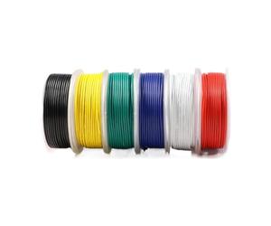 30/28/26/24/22/20/18/16AWG Cable 600V Kit(Yellow; 2 Rolls; 18AWG 4m per roll)
