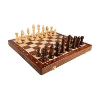 30 * 30 * 2.5cm Portable Travel Chess Set, Wooden Chess Set with Game Pieces & Foldable Chess Board Saves Space, Scratch Resistant for Adults and Kids Educational Toy Sets, Perfect for Gifting
