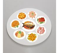 30" 32" 34" 36" 40" Wooden Rotating Tray, Large Lazy Susan Turntable for Dining Table, Round 360° Rotating Serving Plate(White,40in/100cm)