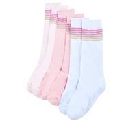 (30-34) Kids' Socks Children Cotton Socks Toddler School Socks 5 Pairs Striped Print