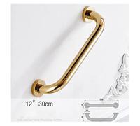 30/35/40/45/50cm Bathroom Tub Toilet Handrail Brass Gold Finish Grab Bar Shower Safety Support Handle Towel Rack(30cm)
