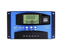 30/40/50/60/100A MPPT Solar Charge Controller LCD Display 12V/24V Dual USB Auto Cell Panel Charger Regulator for RV/Camper(60A)