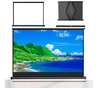 30/40/50 inch Portable Floor Standing Projection Screen, 4:3/16:9 Pull Up Retractable Movies Screen, Table Top Projector Screen for Presentation Education Outdoor Indoor Public Display(4:3,50")