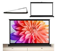30 40 50 inches Projector Screen Portable Floor Standing Fold-Out Manual, Indoor Outdoor Movie Screen, Adjustable Projection Screen for Indoor Outdoor Home Hotel School Office(16:9,30")