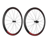 30/40/50Mm Bicycle Rims 700C Road Bike Front Wheel Rear Wheel Kit C/V/Rim Brake Aluminum Alloy Quick Release Wheelset 7/8/9/10/11/12Speed Cassette Front 2 Rear 4 Bearings,Red,40mm