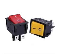 30/40A 250V AC High Current,ON/OFF,Special For Eelding Machine,KCD4,Sterling Silver Point,Rocker Power Button Switches 5Pcs(2Position 4PIN Black,40A)