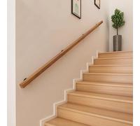 30-450CM Wooden Handrail Complete Set Staircase Hand Rail Wood Banister Anti-Slip Stair Railing with Metal Bracket Fitting for Indoor Outdoor Loft Safety Stairway Support Rods (Size : 2ft/60cm)
