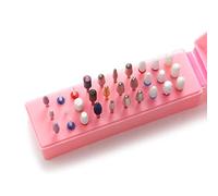 30/48 Holes Nail Art Drill Bits Storage Box Grinding Polish Head Bit Holder Display Drill Bit Organizer Stand Nails Grinding