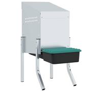 vidaXL Chicken Nesting Box 1 Compartment with Legs, Galvanized Steel, Indoor/Outdoor
