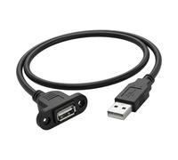 30/50 / 100/150 / 200cm USB Charging Extension Cable Male to Female 2.0 Charging Panel Mount with Screw Hole for Desktop Panel Mount Cable