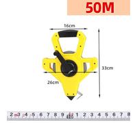 30/50/100 Meters Fiberglass Tape Measure for Construction Metric and Imperial Scale Double-Sided Reading Impact-Resistant Abs Shell Quick Recovery with Differential Gear