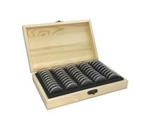 30/50/100PCS Coin Capsule Wooden Display Box With Adjustable Inner Pad Coin Collection Storage Box Transparent Plastic Coin Case Casing Organizer For Coin Collection Supplies and Collecting (50PCS)
