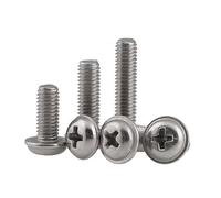 30/50/100pcs M2.5-0.45 Lenght 4-12mm 304 Stainless Steel Flanged Button Head Round Washer Phillips Screws Bolts A2 70(M2.5X5mm-100pcs)