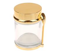 30/50/80/100g Empty Cream Jar, Electroplating Refillable Lotion Bottle With Spoon, Travel Face Cream Lotion Container