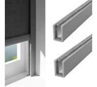 30 50 80 110 130 150 170 180 Cm Blackout Light Blocking Strips for Blinds/Shades, Aluminium Alloy Light Gap Blockers U-Shaped, Paintable Blackout Light Blockers(165cm)