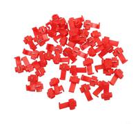 30/50 Pcs Red Quick Connect Terminals, PP Plastic with Tinned Brass, for Easy Wire Connection Without Stripping, for Ideal for Automotive and Electro(50PCS)