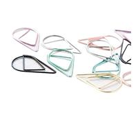 30/50 Pieces Metal Material Drop Shape Paper Clips Gold Silver Color Kawaii Cute Bookmark Clip Stationery Office School Supplies(Orange Small(50 pcs))