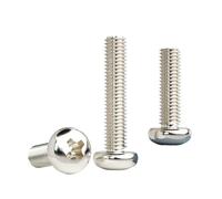 30-500pcs Nickel Plated Mini Screw Cross Round Pan Head Bolt DIN7985(8mm,M3.5-50pcs)