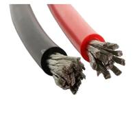 30/50m Silicone Wires 16 14 12 10 8 6 4 3 0 AWG Flexible Electrical Cable For Solar Panel Car Auto Inverter Battery(Red and black 30m,12AWG)