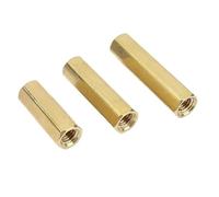 30/50pc M2 .5 Double Pass Hex Brass Male Female Standoff Board Pillar Stud Hexagon Copper Column Nut Screw Hollow(8mm,M2.5-(30pcs))