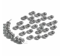 30-50pcs Antique Silver Color Rondelle Spacer Beads for Jewelry Making Beard DIY Earrings Necklace Bracelet Handmade Findings-30pcs