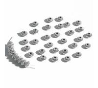 30-50pcs Antique Silver Color Rondelle Spacer Beads for Jewelry Making Beard DIY Earrings Necklace Bracelet Handmade Findings-50pcs