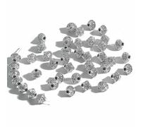 30-50pcs Antique Silver Color Rondelle Spacer Beads for Jewelry Making Beard DIY Earrings Necklace Bracelet Handmade Findings-30pcs_b