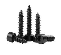 30/50PCS Hex Hexagon Socket Cap Head Self Tapping Screw M1.7 M2 .2 .3 M3 Grade Black For Speaker(6mm,M1.7 (50pcs))