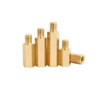 30-50pcs M2 .5 M3 M4 Hex Brass Male Female Motherboard Standoff Copper Mount Board Rack Stud Threaded Pillar PCB Column Spacer Screw(6mm(30pcs),M4(ol 6mm))