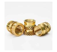30-50pcs M2 M2.5 M3 M4 M5 M6 Brass Hot Melt Insert Knurled Nut Thread Heat Molding Double Twill Injection Embedment Nut for 3D Printer(Length 4mm 50pcs,M3(OD4.2mm))