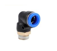 30/50pcs PL4 6 8 10 12mm Elbow Pneumatic Quick Connector Fitting -m5 1/4 3/8 1/2 1/8 Male Thread Hose Air Push in Mount(PL10-03,50PCS)