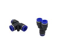 30/50pcs TY Type T Shape 3 Way Port Pneumatic Pipe Connector Tube Air Hose Quick Release Fitting (P-y12,200Pcs)